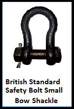 British Standard Small Bow Shackle Safety Bolt Type